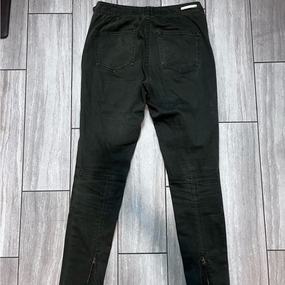 Anthro Pilcro Letterpress Olive Green Superscript Skinny Jeans Zipper Ankle 27 - Picture 7 of 7